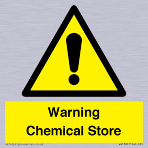 Warning Chemical Store